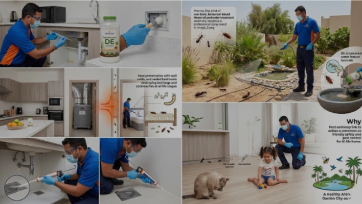 image shows multiple eco friendly pest control options in al ain